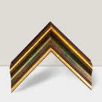 Keretshop 5, 5 cm Zöld-arany antikolt EGYEDI MÉRETBEN 1102/4 (KS161554)