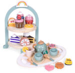 ECOTOYS Set de ceai și cafea cu dulciuri, cești, ceainic, tavă ECOTOYS Bucatarie copii
