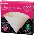 HARIO V60 Filtre de hârtie - Nealbit, V60-03 - 40 bucăți
