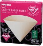 HARIO V60 Filtre de hârtie - Nealbit, V60-02 - 40 bucăți