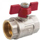 FERRO KM2 - Robinet trecere din alama pt. apa PN25, 3/4" FI-FI sfera si fluture (KM2)