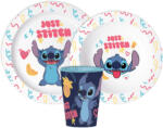 Lilo és Stitch Disney Lilo és Stitch, A csillagkutya Just étkészlet, micro műanyag szett, pohárral 260 ml