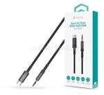 DEVIA ST111943 iPure Series Woven 1m AUX 3, 5mm jack - Type-C fekete audio kábel (ST111943) (ST111943)