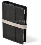 KALENDART Saturnus L225 műbőr fekete-szürke gyűrűs kalendárium (25SL225-003) (25SL225-003)