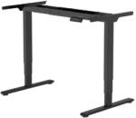 FlexiSpot E5 Elektromos Íróasztal Láb, Fekete, 62-125cm Állítható, Kétmotoros, 120 kg Teherbírás, Memóriagombokkal (LEG-E5-DM-B)