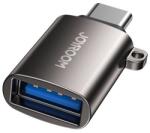 JOYROOM adapter, usb aljzat - type-c, adatátvitel és töltés, otg, fekete (S-H151 BLACK)