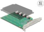 Delock PCI Express x16 kártya - 4 x belső NVMe M. 2 Key M hűtőbordával - elágazás (90054)