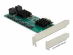 Delock 8 portos SATA PCI Express x1 Kártya - alacsony profilú formatényező (90072) - ipon