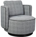 King Home TONDO Forgó Fotel Pepita Fekete-Fehér (KHM-KH1501100163)