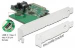 Delock PCI Express Kártya 1 x belső USB 3.2 Gen 2 Kulcs A - 20 tűs anya csatlakozó (89029)