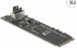 Delock Átalakító M. 2 kulcs B+M apa - 1 x belső USB 3.2 Gen 2 Kulcs A 20 tűs anya csatlakozó (63330)