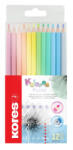 Kores Creioane colorate pastel KORES KO93311, 12 culori (KO93311)