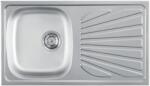 Metalac Chiuveta 1D Inox Luna Flex770 x 435 mm/sifon 90 mm, inox (123780) - 24mag Chiuveta