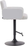  Bárszék - Magasságállítható - Fehér/Fekete - Szintetikus Bőr