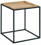 Signal Merida Industrial MDF Tölgy Dohányzóasztal Fekete Fémvázzal