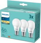 Philips LED 8-60W, E27, 2700K, 3 db