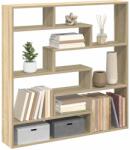  Sonoma tölgyszínű szerelt fa fali kockapolc 7 rekeszes színű