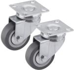 Extol forgógörgők szürkésbarna gumi felnikkel, 2 darabos készlet, 50 mm átmérő 8856023 (8856023)