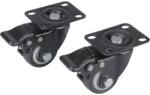 Extol kolečka otočná s PVC obručí a brzdou, sada 2ks, průměr 40 mm 8856013 (8856013)