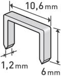 Extol spony, balení 1000ks, 6 mm, 10, 6 x 0, 52 x 1, 2 mm 8852201 (8852201)