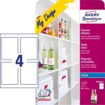 Avery Zweckform Etikett, borosüveghez, 90x120 mm, AVERY ZWECKFORM, 20 etikett/csomag MD4001 (MD4001)