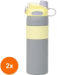 Zilan Set 2 x Termos cu Pai, Interior Inox, Capacitate 800 ml, Gri (LIZ-2xZLN-ZTS8444)