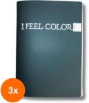 KOH-I-NOOR Set 3 x Caiet A5 Dictando, 60 File, 70 g, I Feel Color (HOK-3xKH-O100 406D)