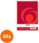 Herlitz Set 66 x Bloc Notite X. Book, Format A7, Spirala, 50 File, Matematica (REH-66xHRZ-0110734)