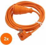 Zilan Set 2 x Prelungitor cu Priza si Stecher, 5 m, 3 x 1.5 mm (LIZ-2xZLN-EXT5654)
