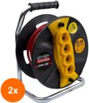 Berger Set 2 x Rola Prelungitor Cablu, 20 m, 3 x 2.5 mm, 4 Prize (LIZ-2xZLN-EXT5658)