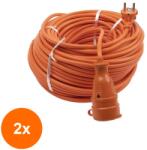 Zilan Set 2 x Prelungitor cu Priza si Stecher, 40 m, 3 x 1.5 mm (LIZ-2xZLN-EXT7260)