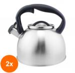 Floria Set 2 x Ceainic Inox, Exterior Polishat, Capacitate 3 l (LIZ-2xZLN-ZLN1269)