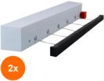 Z-tools Set 2 x Uscator de Rufe, Latime Totala 46 cm, cu Sfoara, Alb / Negru (LIZ-2xZLN-ZLN1527)