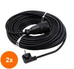 Berger Set 2 x Prelungitor din Cauciuc, 3 x 2.5 mmp, cu Cupla si Stecher, 20 m, Z-tools (LIZ-2xZLN-EXT5665)