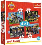 Trefl Trefl, Pompierul Sam, puzzle 4in1, 71 piese Puzzle