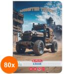 Herlitz Set 80 x Caiet A5, 48 File, Matematica, Monster Truck (REH-80xHRZ-9487510)