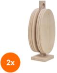 Z-tools Set 2 x 6 Tocatoare cu Suport Vertical Oval, Lemn de Fag (LIZ-2xZLN-EXT7564) Tocator