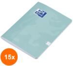 OXFORD Set 15 x Caiet Oxford A4 60 File, cu Patratele, Hartie Optik 80g/mp, Motiv Touch Pastel (REH-15xHRZ-400200259)