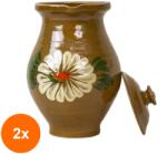Z-tools Set 2 x Cana Lut cu Capac, Pictata Traditional, Capacitate 2 l (LIZ-2xZLN-EXT5690)