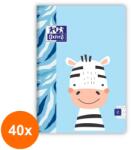 OXFORD Set 40 x Caiet Oxford, A5, 24 File, Hartie Optik 90 g / mp, PEFC, Tip I, Colturi Rotunjite, Motiv Kids (REH-40xHRZ-400192209)