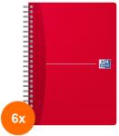 OXFORD Set 6 x Caiet Organizator Matematica, Oxford Office Essentials, A5, 90 File, Hartie Optik, Spira Dubla, Scribzee, Diverse Culori (REH-6xHRZ-100102938)
