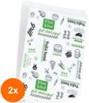 Bisbags Set 2 x 2000 Coltare Hartie Albe, Cerate, Model Fresh, 16.5 x 17 cm (SIB-2xBBG-PK1521)