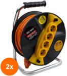 Berger Set 2 x Rola Prelungitor Cablu, 40 m, 3 x 2.5 mm, 4 Prize (LIZ-2xZLN-EXT5659)