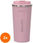 Zilan Set 2 x Termos cu Interior din Inox, Capacitate 500 ml, Roz (LIZ-2xZLN-ZTS8441)