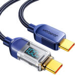 JOYROOM Cablu pentru incarcare si transfer de date Joyroom S-CC100A4, USB-C la USB-C, PD 100W, 480Mbps, 1.2 m, Albastru (S-CC100A4-1.2m-CBL)