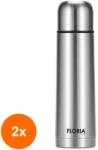 Zilan Set 2 x Termos din Inox, Capac cu Functie de Pahar, Capacitate 1 l (LIZ-2xZLN-ZLN0736)