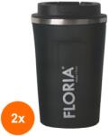 Zilan Set 2 x Termos Cafea, Capacitate 380 ml, Interior din Inox, Gri (LIZ-2xZLN-ZLN9970)