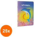 Herlitz Set 25 x Caiet A4, 80 File, Dictando, Neversea (REH-25xHRZ-9490420)