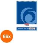 Herlitz Set 66 x Bloc Notite X. Book, Format A7, Spirala, 50 File, Dictando (REH-66xHRZ-0110718)