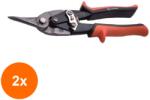 HARDEN Set 2 x Foarfeca pentru Tabla, Taiwan, 250 mm, Industrial, Harden, Model Taiwan, Taiere pe Dreapta (COR-2xZH570106) Cleste
